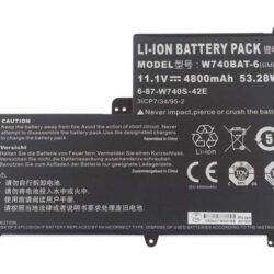 Clevo batterij W740BAT-6 Clevo S413 W740SU X411 serie 4800mAh/53.28Wh Origineel
