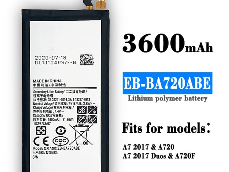 Samsung EB-BA720ABE accu